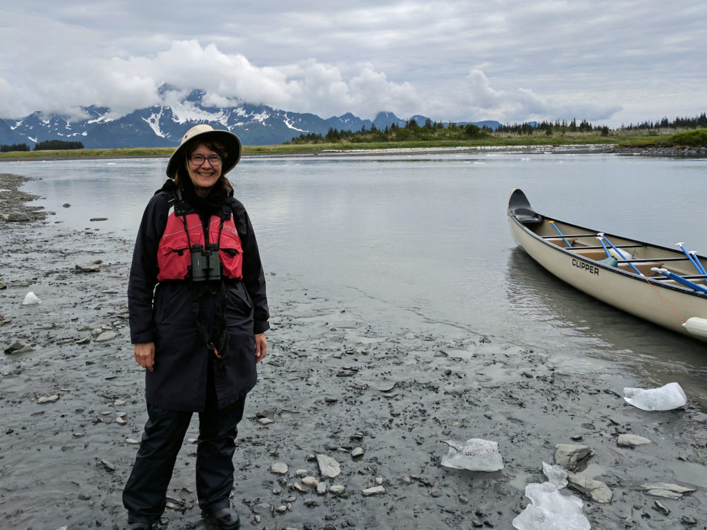 Jan on canoe outing