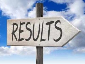 results sign